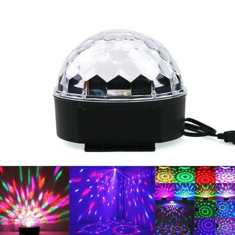 Loa bluetooth đèn led, quả cầu xoay 7 màu, loa vũ trường cảm ứng đèn theo nhạc, nguồn 220v Củ Loa Nghe Nhạc