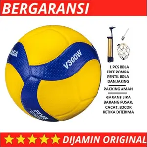 Bola volley mikasa V300W original cocok untuk pemula tidak panas ditangan dan empuk berkualitas Pompa Ball bola  voli sarung volly bentuk kipas enak Outdoor bola  volly big  volleyball  ball bola  voli