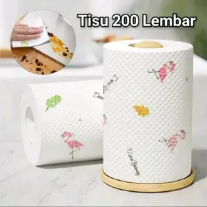 Tissue Roll Motif Dapur Penyerap Minyak Bisa Di Cuci isi 200 Lembar