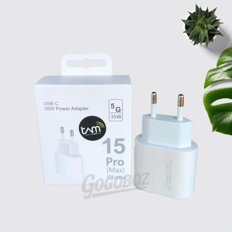 Charger Fast Charger 35W + Kabel C to C Braided for iP 15 16 17 GARANSI 1 TAHUN Charger Fast Charger 35W + Kabel C to C Braided for iP 15 16 17 GARANSI 1 TAHUN