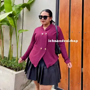 ICH - Puspa Cardi Knit Atasan Korean Jumbo Wanita Cardigan Oversize