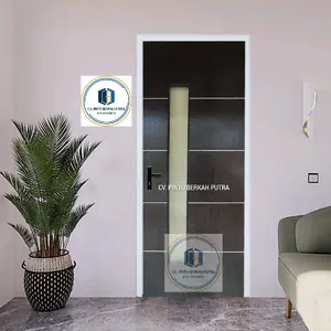 PINTU MINIMALIS SATU SET LENGKAP, KUSEN+HANDLE MODEL KSP ( FREE ENGSEL DAN LUBANG KUNCI)