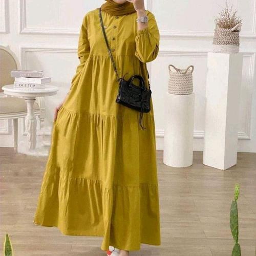 purple print midi dress Printed Long Sleeve Slit Midi Dress Purple / S