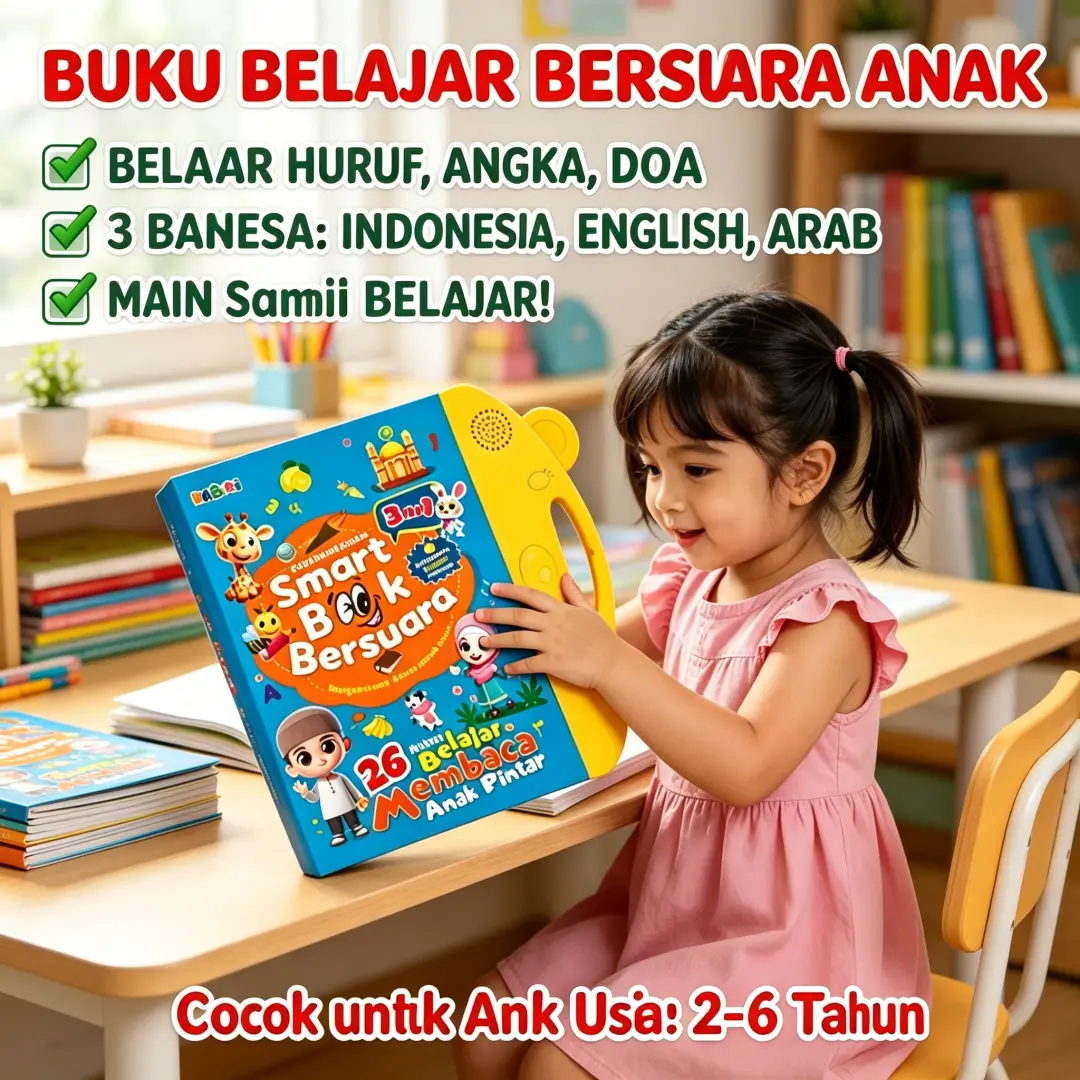 Mainan Paud Tk Buku Elektronik Bersuara Audio Book Smart 3 In 1 Belajar Bahasa Inggris Mandarin Mendengar Lagu Pengenalan Barang Anak Usia 3 4 5 6 Tahun 26 Tema Edukasi Multifungsi Pengenalan Warna Hewan Buah Bentuk Angka Tubuh Dinosaurus (COD Tersedia)