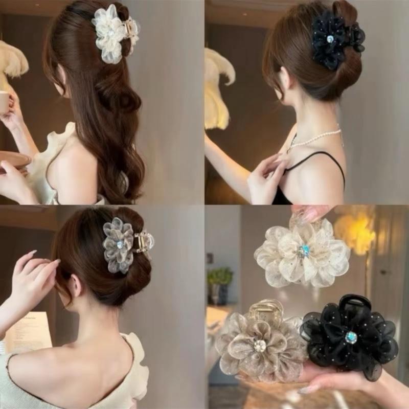  Kẹp tóc bông hoa đính đá mẫu mới dành cho nữ 