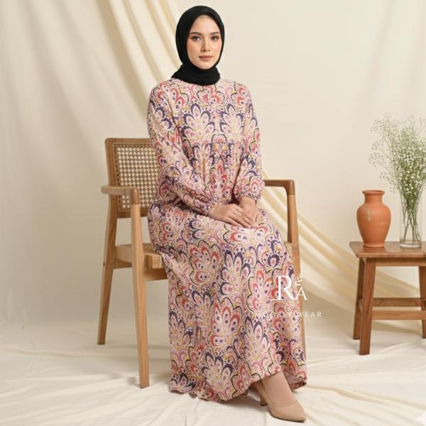 Gamis Wanita Dewasa Bahan katun Rayon Jumbo Motif Noella LD 130 Panjang 135 Dress Syari By Batik R.A Muslim Muslim Remaja Maxi Gamis Wanita Dewasa Bahan katun Rayon Jumbo Motif Noella LD 130 Panjang 135 Dress Syari By Batik R.A Muslim Muslim Remaja Maxi