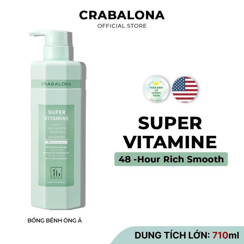 Dầu Gội Crabalona Super Vitamine - Suôn Mượt Bồng Bềnh Lưu Hương Thơm Lâu Dung Tích Lớn 710ML