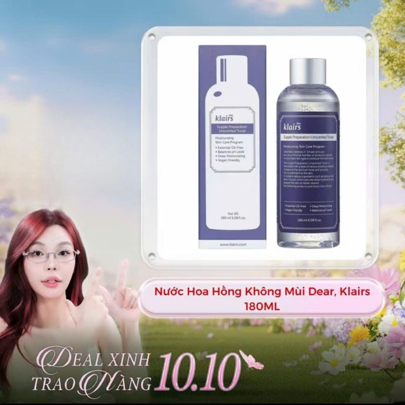 HỨA NGÂN x ePharmacy Prime Nước Hoa Hồng KLAIRS Supple Preparation Unscented Toner Klairs Cấp Ẩm Cho Da Nhạy Cảm