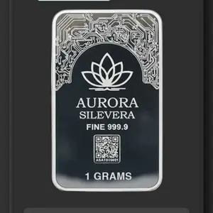 Aurora Silevera 1 Gram - Fine Silver 999.9 International Standard - Edisi Aurora Borealis - Sommarøy