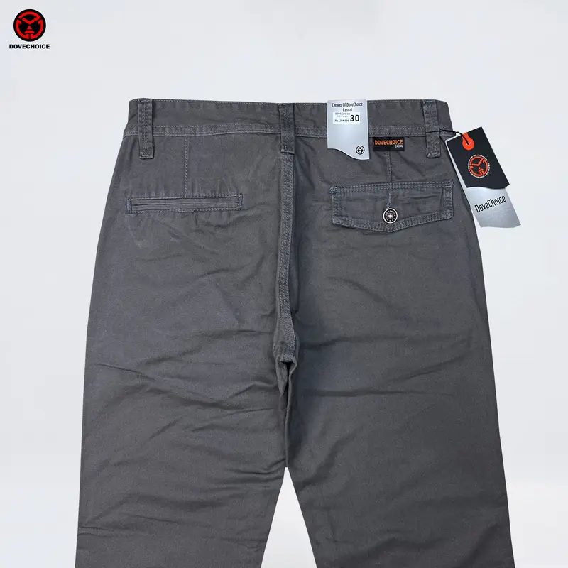 Dovechoice Celana Panjang Pria Original Kanvas Standar Abu Casual  Fit 3