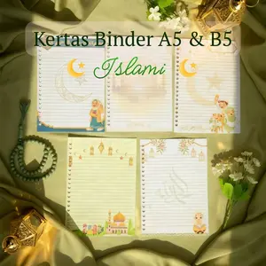 Loose Leaf/Kertas/Isi Binder A5 & B5 Aesthetics Islami 80gsm & 100gsm (10 Lembar)