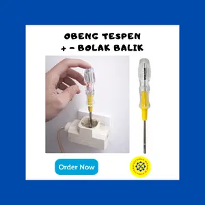 Obeng Tespen Bolak Balik Plus Minus Besar Kecil Weldom Test Pen Obeng Tester Listrik
