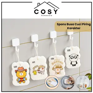 COSY Spons Busa Karakter Motif Cuci Piring Serbaguna Spon Cuci Piring Sponge Busa Ajaib