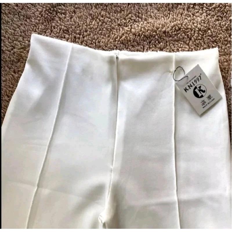 Celana Cutbray Zipper Scuba Haighwaist - Korean Style Cutbray Wanita - Fashion Wanita Cantik Kekinian Karet Melar Panjang Nyaman Kulot 8