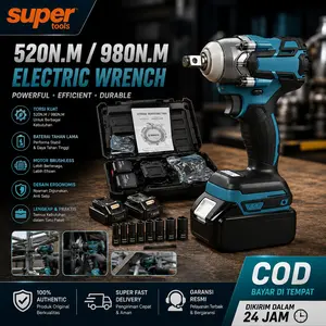 2026 Impact Wrench 21V Baterai Semua motor tembaga Cordless Kunci Impact 520N/M Impak Buka Motor Mesin Bor Untuk Baut Mobil