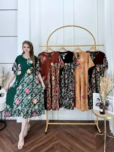 DASTER BATIK CAP VIRAL KEKINIAN MOTIF Bunga TERBARU Daster Rayon Wanita Busui Resleting Depan Tidak Mudah Kusut Dress Bumil daster  cap Pendek