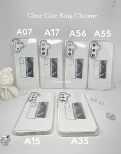 Softcase RING CHROME Compatible For Samsung A07 A17 A06 A16 A26 A36 A56 A15 A25 A35 A55 A05 A05S A06S A27 A37 A57 A14 A24 A54 TECNO CAMON 40 PRO POVA 7 SPARK GO 2 INFINIX SMART 104G 5G Casing Transparant