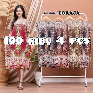 Daster murah Daster jumbo busui kekinian Daster ibu muda motif kekinian Panjang Selutut Dress Rayon  Wanita Dewasa  Remaja Pendek Baju  Tidur Bumil Menyusui Lembut