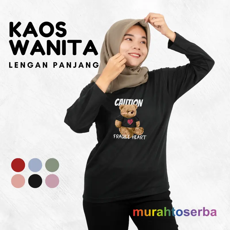 90rban Dapat 6 Pcs Kaos Wanita Motif Caution Lengan Pendek Bahan Babyterry Slim-fitting Cocok Untuk Santai Baju Lembut Atasan Cewek Oblong 2