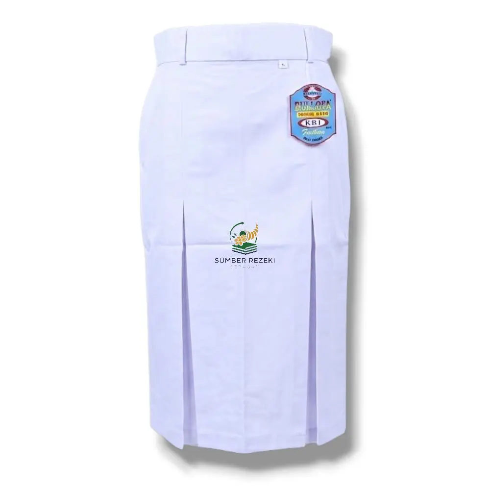 Rok Sekolah Span 2 Merek BULLOFA Bahan Famatex Premium Putih