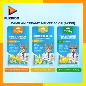 MrVet / Mr Vet Creamy Cat Treats 60 Gr (15 Gr x 4 pcs) / Snack Kucing