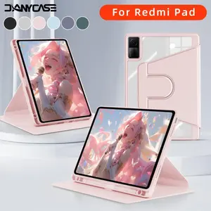 DANYCASE Leather Casing 360 Rotating For Xiaomi Redmi Pad SE 11 Redmi  PRO/POCO 12.1 Inch  2023 for redmi pad 2  for Xiaomi Mi Pad 6& 6 Pro 11 inch 7/7 Pro 11.2inch  6S Pro 12.4inci  Rotary Book Cover Standing Case Rotatable Premium PU Leather Case