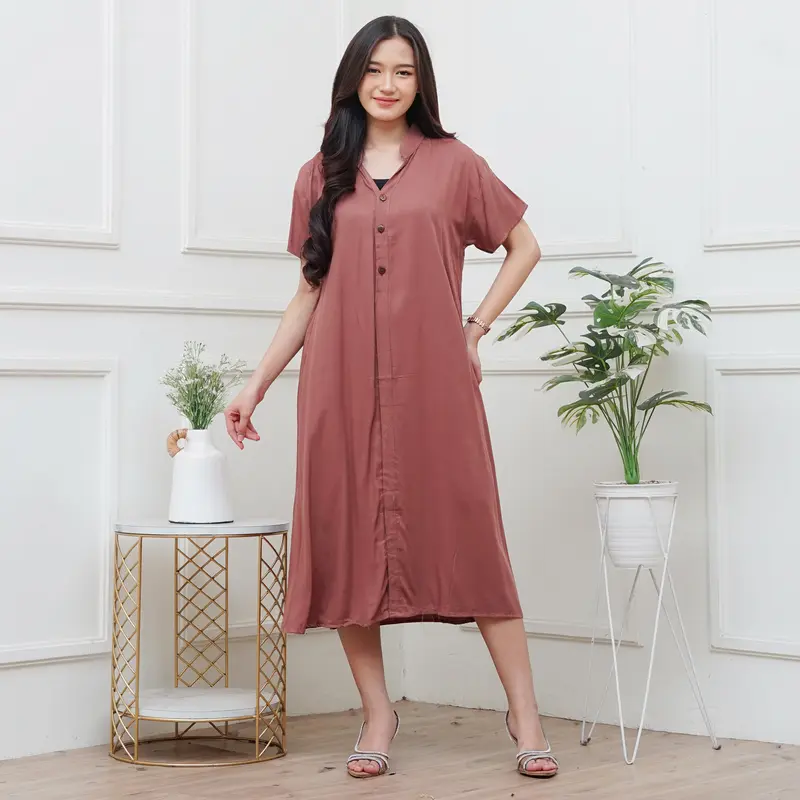 Daster Polos Rayon Twill Premium Dater Virall HomeDress Jumbo Terbaru 6