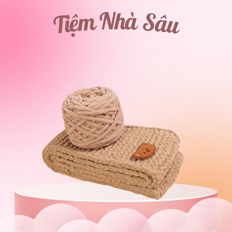 Set nguyên liệu đan khăn len nhung khung loom đũa đan Diy