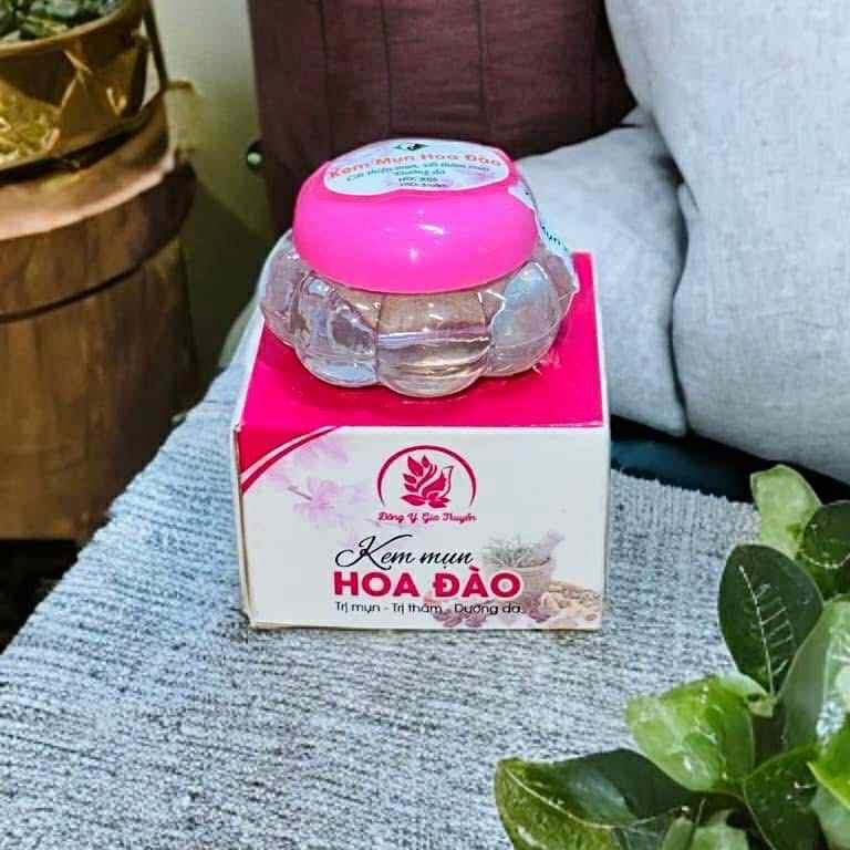  Kem khử mụn Hoa Đào dưỡng da trắng hồng mờ thâm láng mịn 