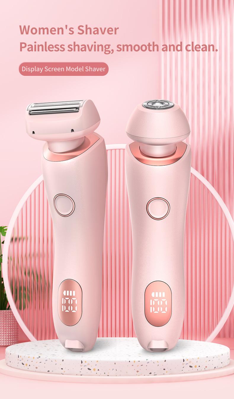 Product Introduction of Ladies Electric Shaving Machine Double Head Female Shaving Knife Female Armpit Hair Private Pubic Hair Household Hair Removal Knife Beard Knife 1