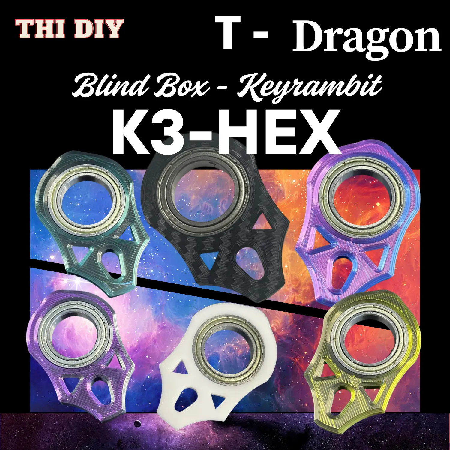 T_DRAGON - Blind Box Keyrambit K3_hex - Vòng xoay Keyrambit cao cấp - đọc kỹ mô tả
