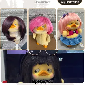 wig Upset Duck aksesoris boneka upsetduck Bahan Fiber Sintetict Premium . Doll Toys