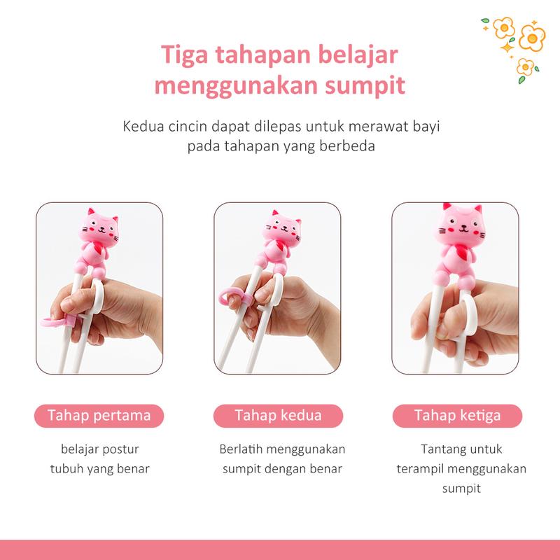 Product Introduction of BAMBINO Sumpit Anak Motif Kartun Untuk Latihan Makan Bayi Biru Pink Anak-Anak Anak-Anak Piring 35