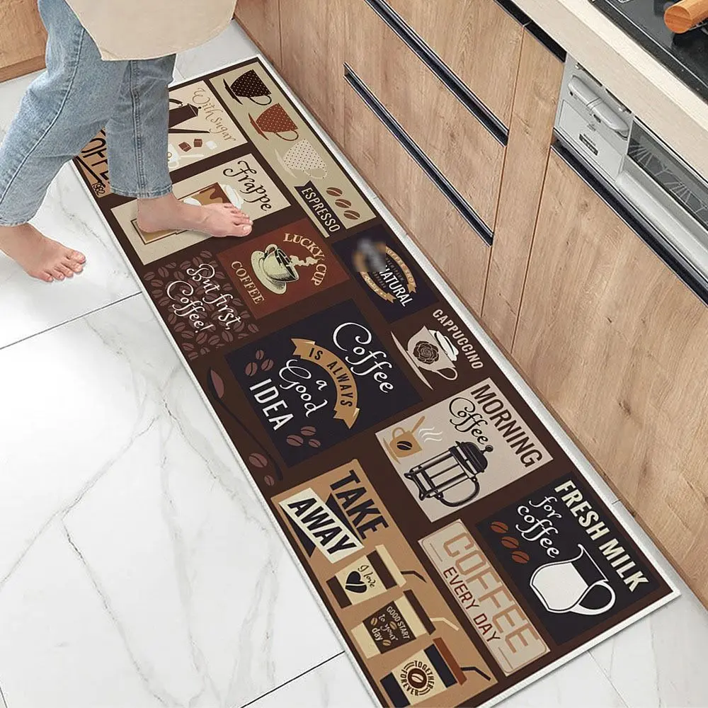 Washable Kitchen Floor Mat Room Decoration Non-slip Water-absorbing Kitchen Rug Long Rectangle Doormat for Bathroom