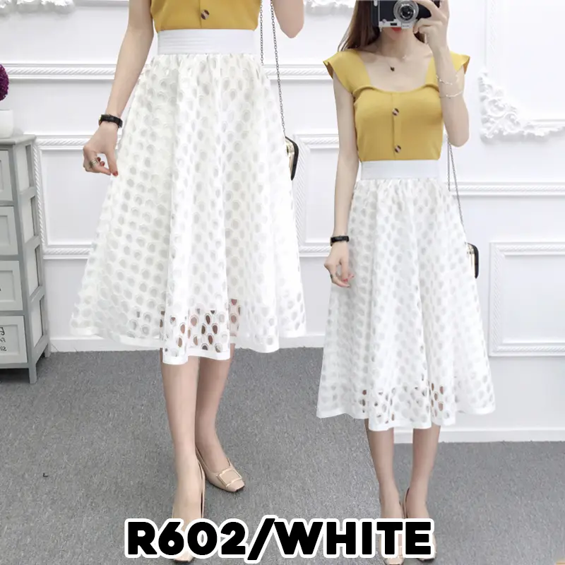 KARAKOREA R602 Yoona Flare Skirt /Midi / Rok Panjang / korean 3
