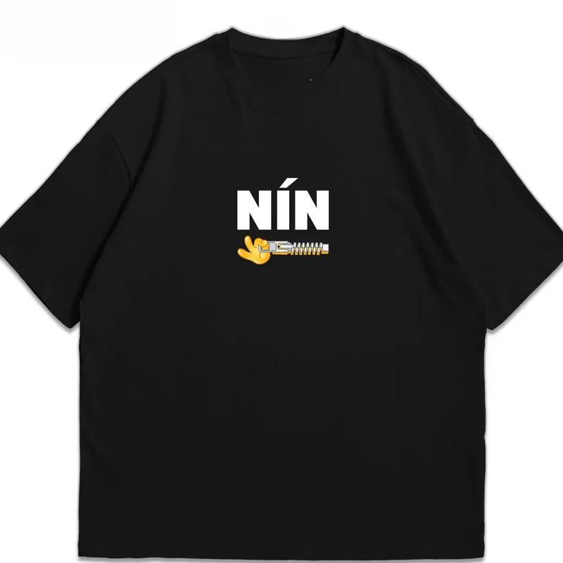 Áo thun phong cách mới Áo Thun In Chữ Hài Hước Unisex In Chữ Nín - Áo Vớ Vẩn Vui Nhộn - Áo Hài Hước Nam Nữ THoáng Mát COD