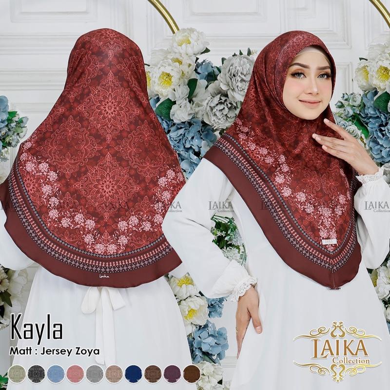 Product Introduction of Kerudung Bergo Instan Printing Motif Batik Kayla LAIKAcollection - 10 Warna - Muslim, Dewasa, Rayon, Wanita, Katun, Pad 8
