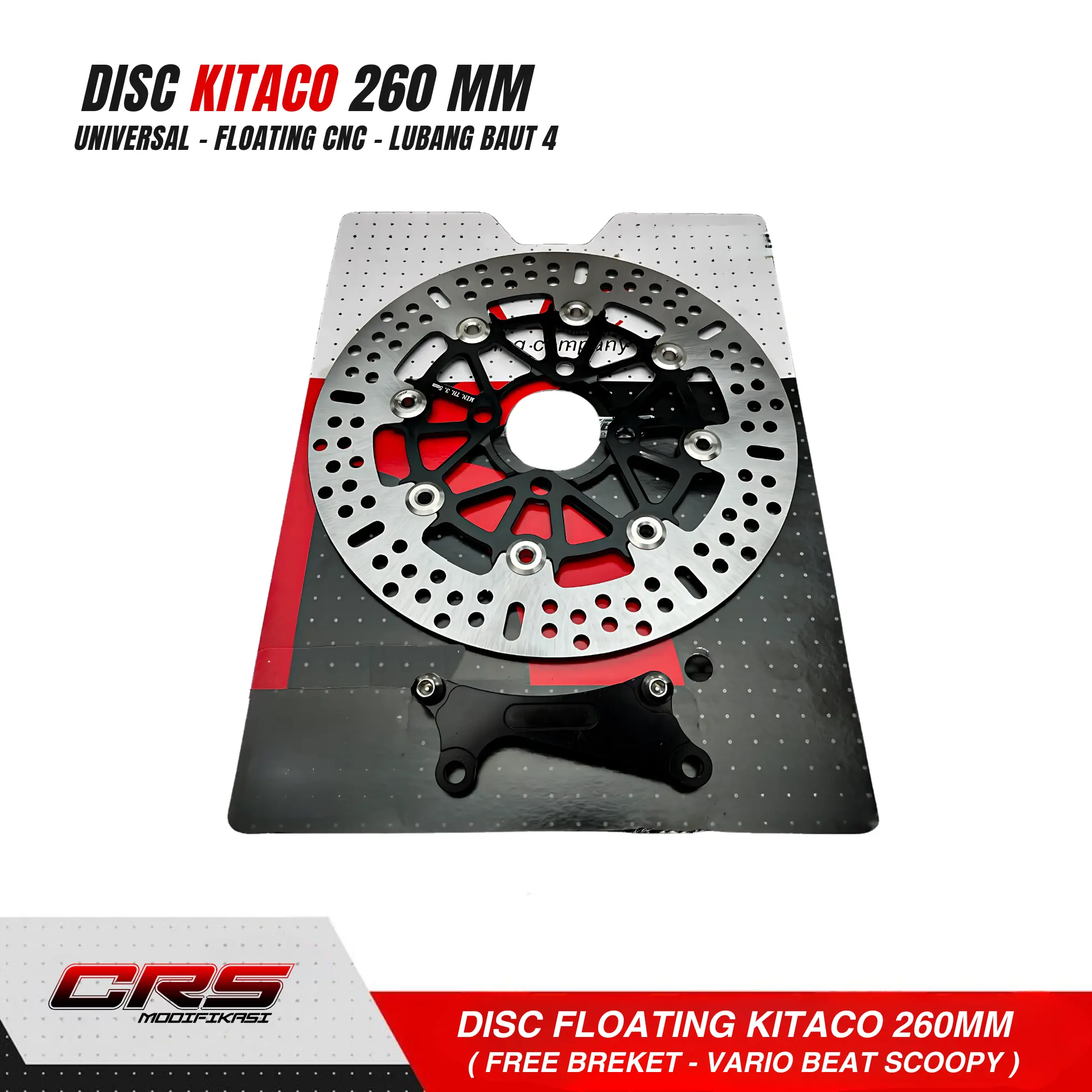 Piringan Cakram 260mm Kytaco Disc Floating 260mm pnp Vario Beat Scoopy Mio Universal Motorcycle Baut Kaliper