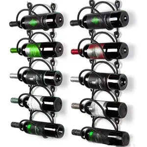 Wine Rack Iron Material Towel Wine Bottle Holder for Wall-Mounted Wine Organizer Shelf Kitchen Accessories Shelf Home Organizaer
