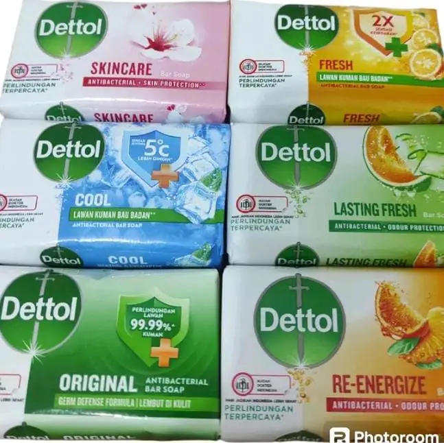 12 pcs sabun batang dettol 60hgr