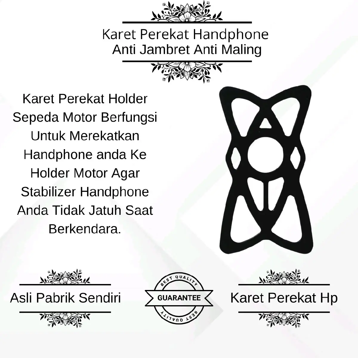 Karet Perekat Hp ke Holder Universal untuk Semua Sepeda Motor - Kompatibel dengan Semua Holder - Handphone