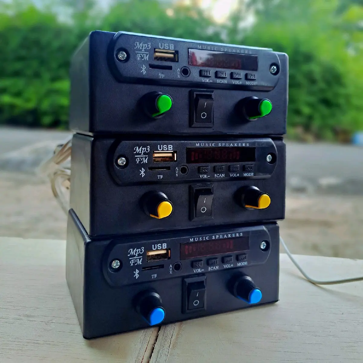 Ampli 5V murah bluetooth lgsung colok cas hp atau powerbank mantab Radio Lagu Handsfree Amplifier