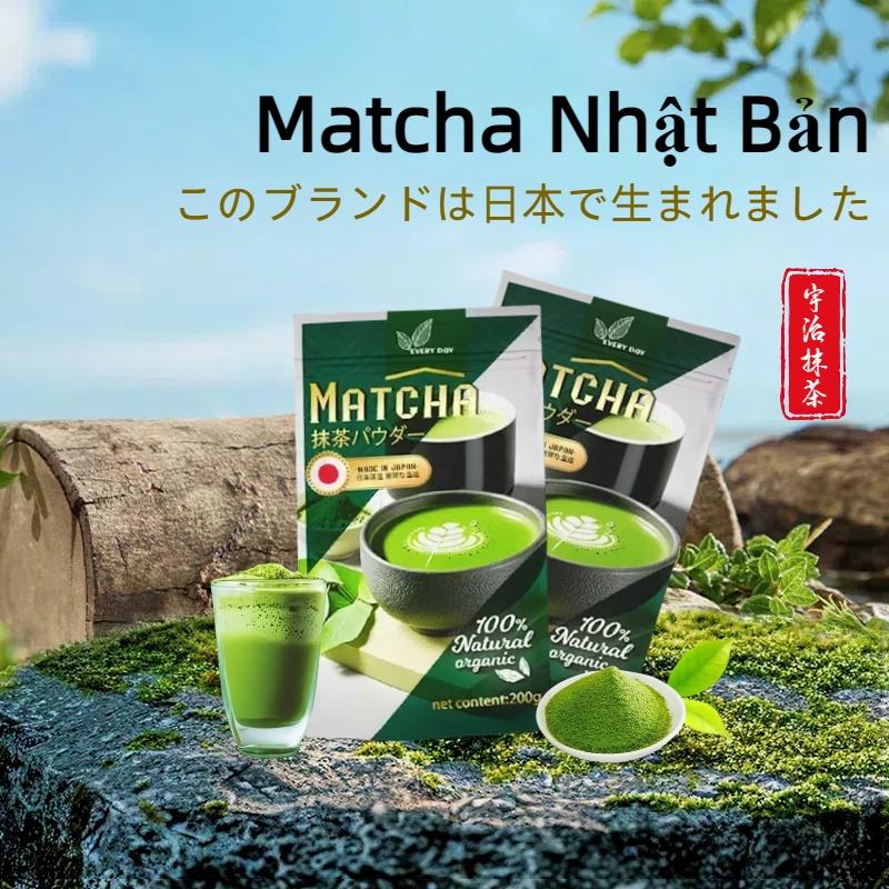 Matcha Uji Nhật Bản 200g - Bột trà xanh nguyên chất 100%, không thêm đường