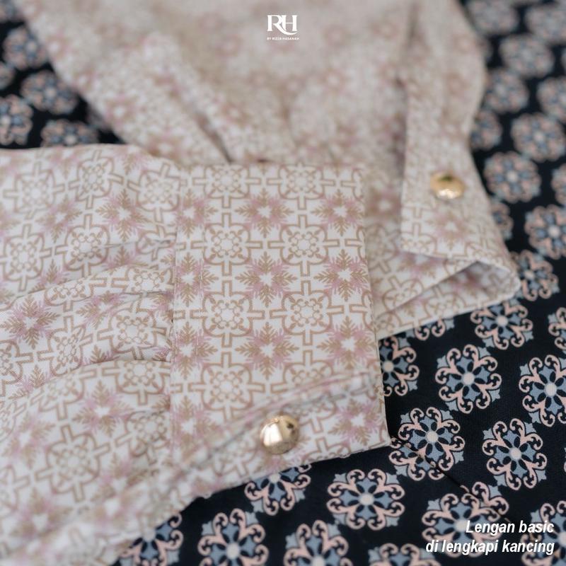 Rh Col Inayah Dress (gamis lebaran, gamis kondangan, gamis terbaru) Kancing Muslim Wanita 4