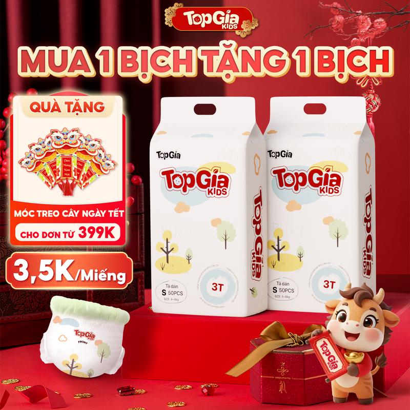   ĐA KHO - TOP BÁN CHẠY  2 BỊCH Tã Bỉm Topgiakids pH<7 an toàn cho da bé mềm mại mỏng nhẹ chống tràn tối đa đủ size từ S đến XXXL cho bé Không quà  BO  