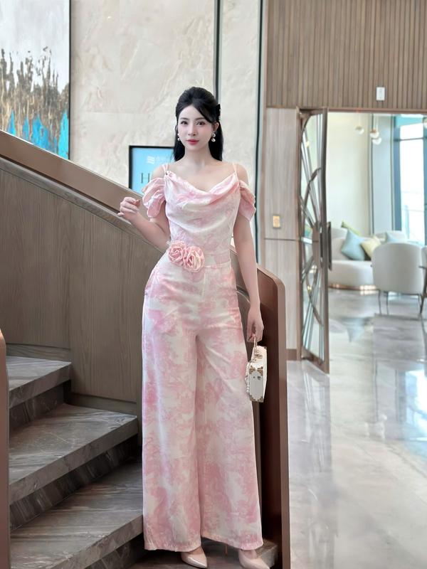 Zámi FS-D9-Jumpsuit Lụa Tuyết,Bộ Liền Thân Sang Trọng, Thời Trang Dành Cho Nữ 2