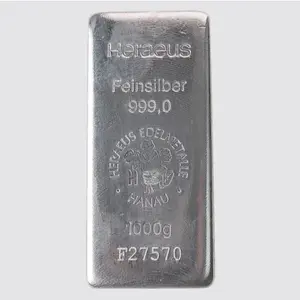Heraeus Hanau Silver Bar Perak Batangan 99.99% 1000 Gram | Heraeus Silver Bar 1Kg | BERSERTIFIKAT