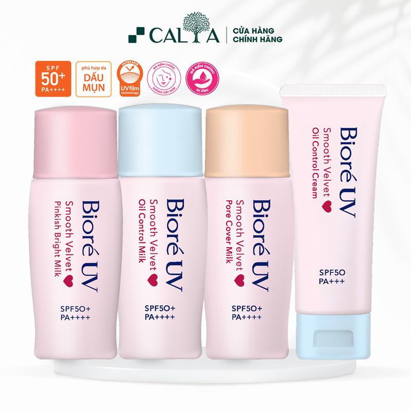  Kem Chống Nắng Bioré Dạng Sữa Kiềm Dầu Nâng Tone Tự Nhiên Che Khuyết Điểm - Biore UV SPF 50+ PA+++ 30ml 