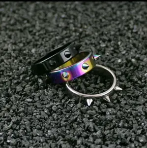 Cincin duri viral Titanium anti karat Rings