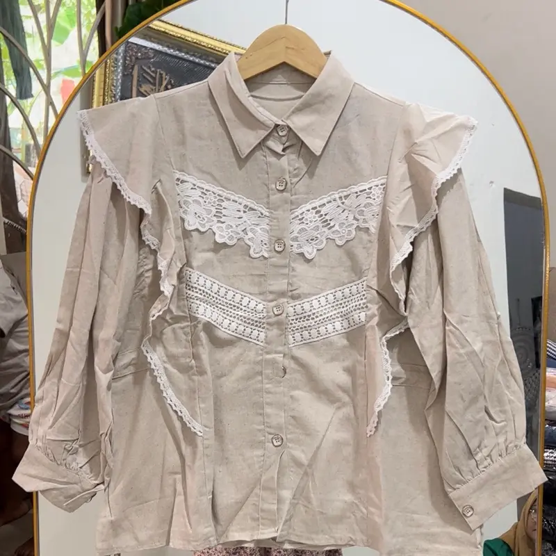 Kemeja katun linen ikat samping premium quality